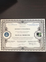 Manuel Medıcıne sertifikası (FIMM-Internatıonal Federation of Physıcıans for Manuel Medicina 1958)-(MTD-Manuel Terapi Derneği)