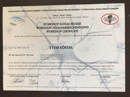 Uluslararası 5. Nöralterapi Kongresi Katılım Belgesi