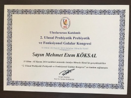 2.Ulusal Probiyotik-Prebiyotik ve Fonksiyonel Gıdalar Kongresi